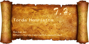 Torda Henrietta névjegykártya